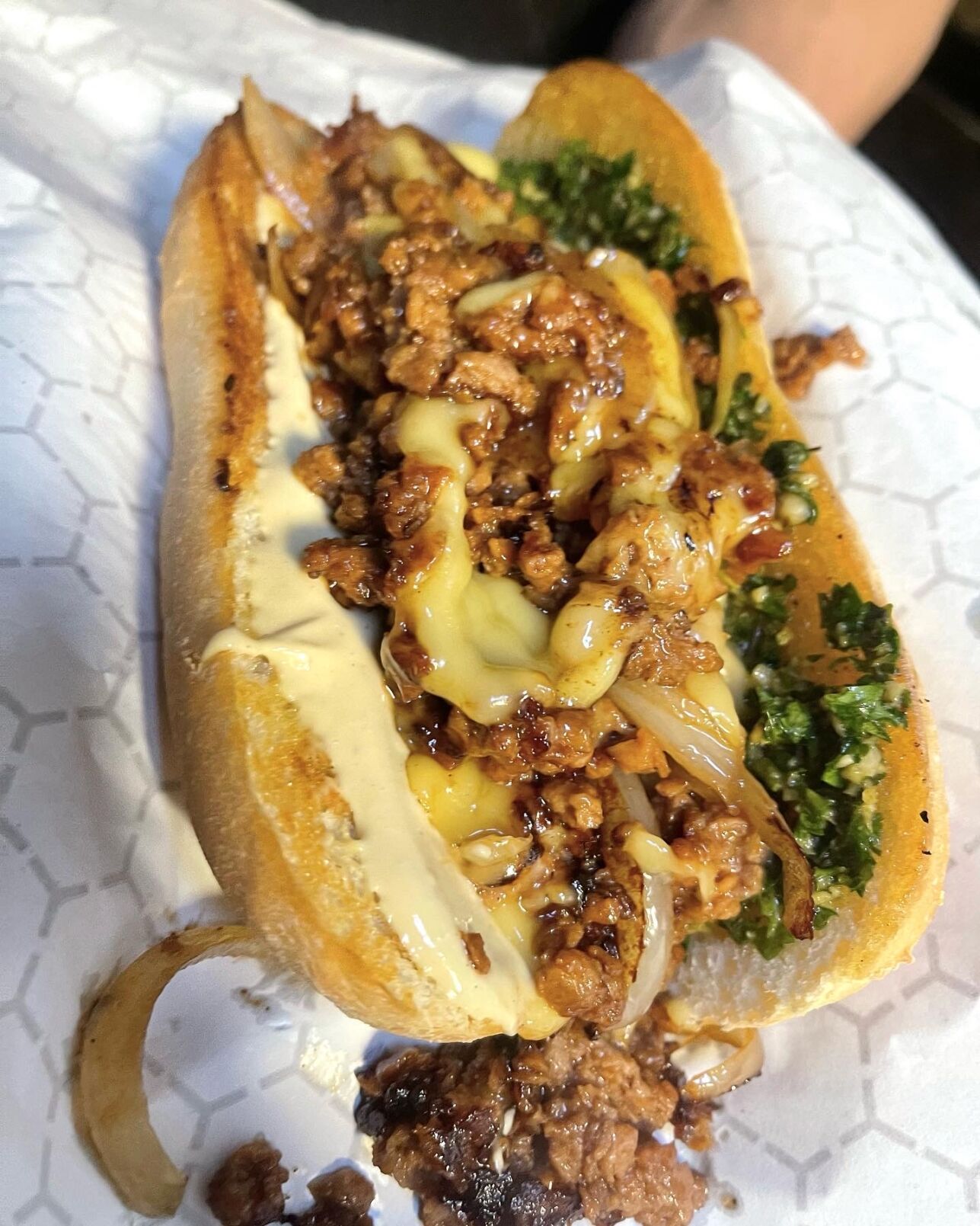 Bangin' Vegan Eats cheesesteak